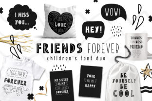 Friends Forever Duo: A Handcrafted Typeface for Digital Designers