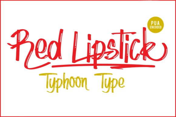 Red Lipstick Font: Bold, Handwritten Typography for Craft Projects